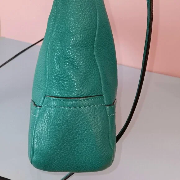 GORGEOUS COACH PARK Small Hobo Crossbody Bag Green Leather Retro Vintage - Picture 4 of 8